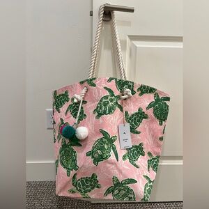 Tommy Bahama Pink Sea Turtle Reusable Bag